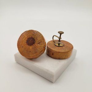 Vintage Wooden Stumps Screw Back Earrings Natural Earrings Hippie Boho Earrings
